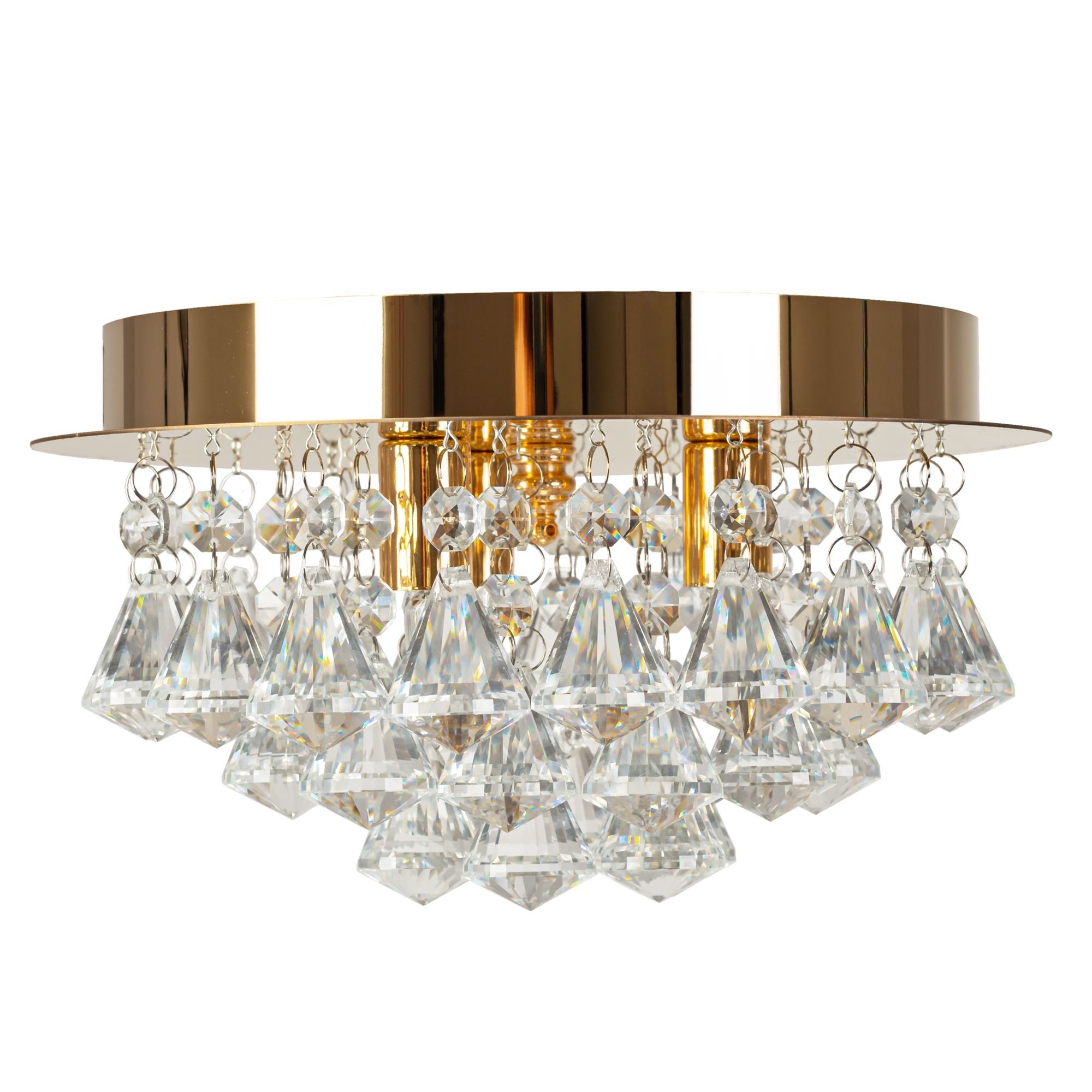 Toolight Plafonová lampa Cristal APP1038-3CP Zlatá - Obrázek 2