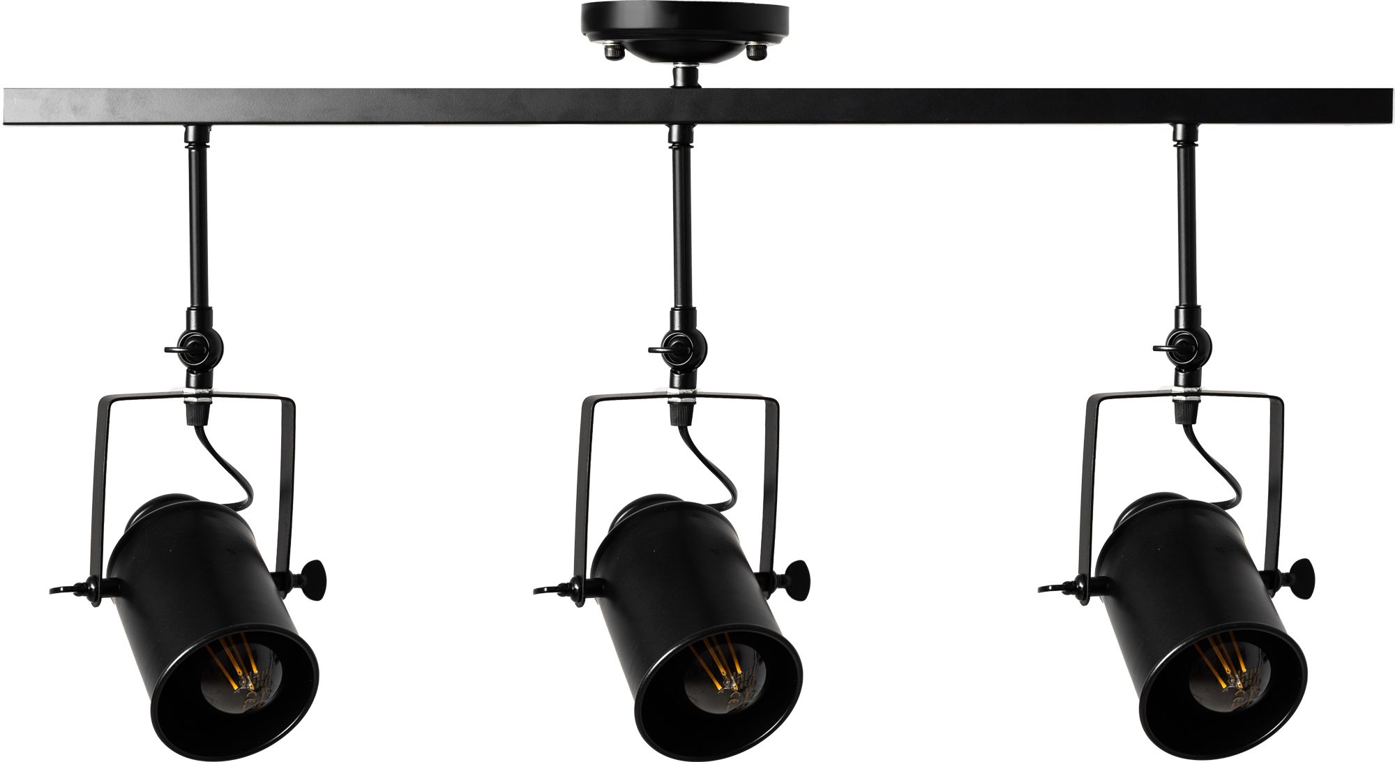 Toolight Reflektorová trojitá stropní nástěnná lampa bodová černá E27 APP487-3C