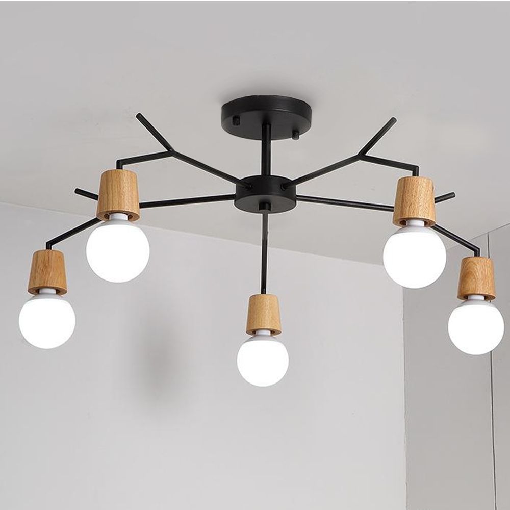 Toolight Skandinávská kovová stropní lampa APP694-5C - Obrázek 2