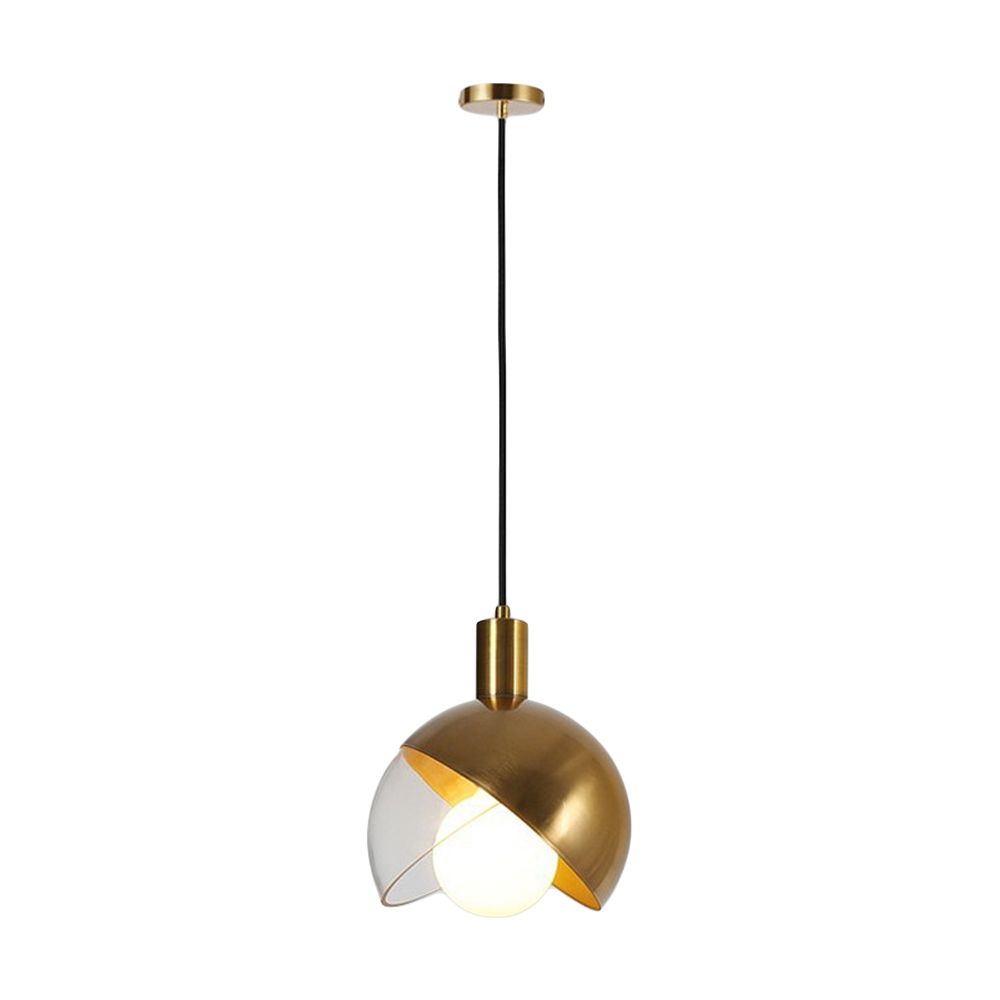 Toolight Skleněná kulová závěsná lampa APP638-1CP zlatá - Obrázek 2