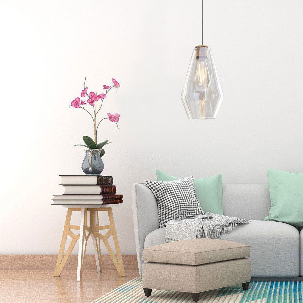 Toolight Skleněná stropní lampa APP438-1CP - Obrázek 2