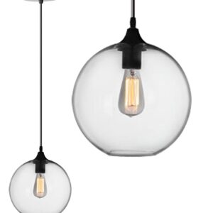 Toolight Skleněná závěsná stropní lampa APP311-1CP Loft