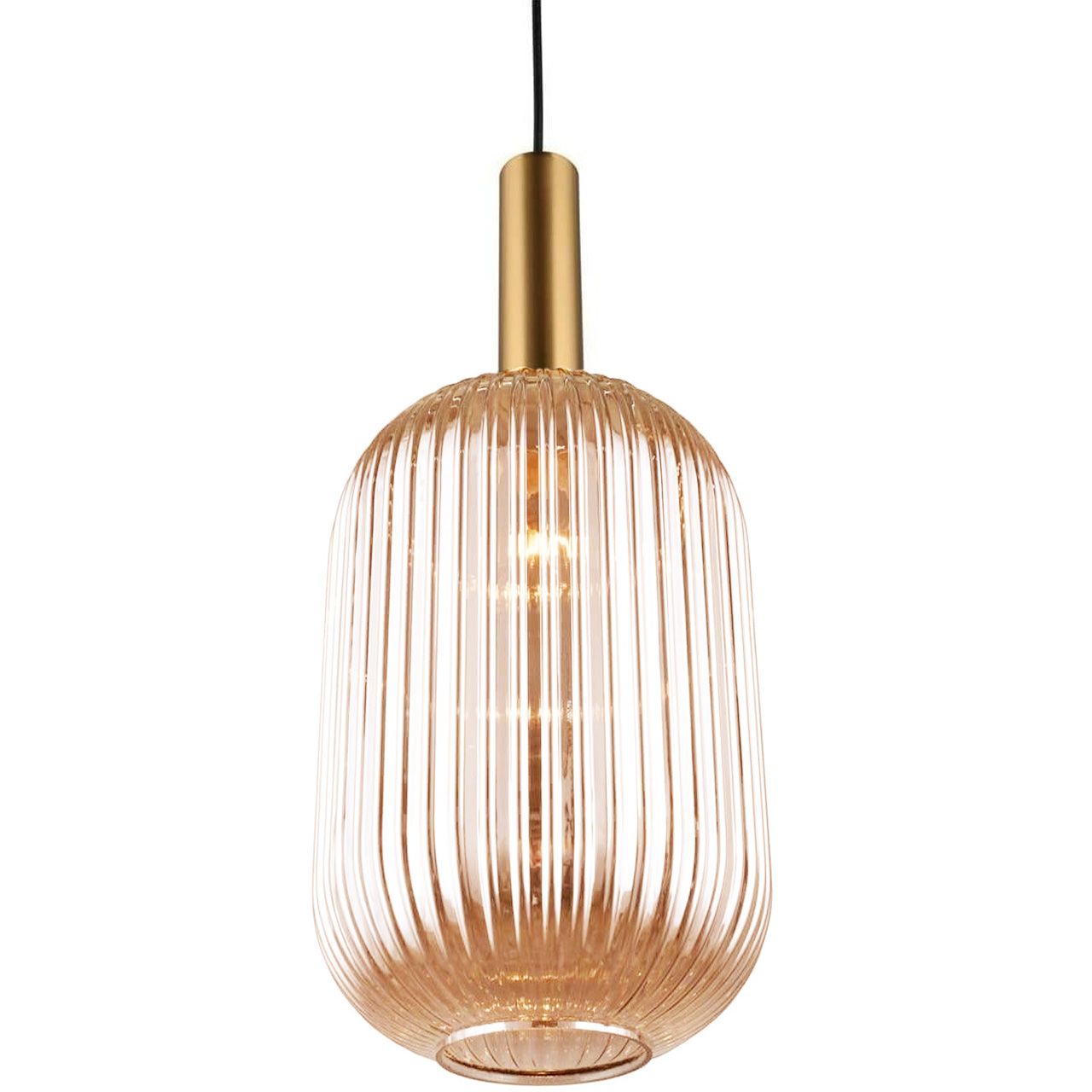 Toolight Skleněná závěsná stropní lampa oranžová APP458-1CP - Obrázek 2