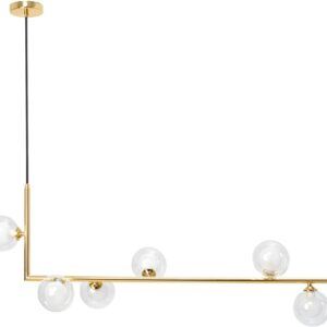 Toolight Skleněné koule závěsná lampa APP690-6CP zlatá