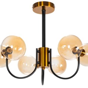 Toolight Skleněné závěsné stropní svítidlo APP1120-6CP Gold