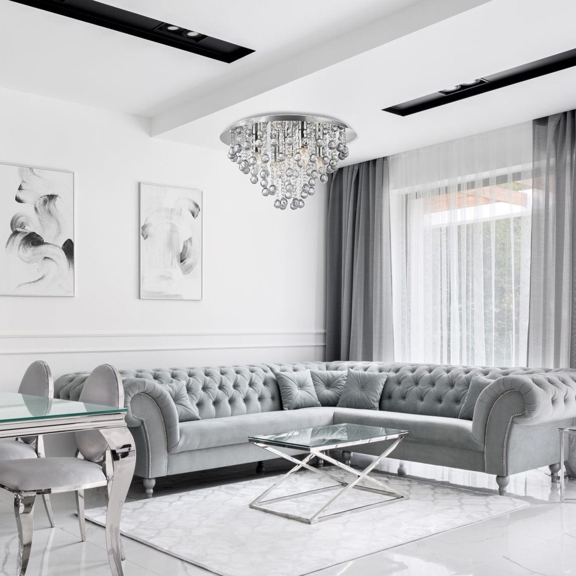 Toolight Stropní křišťálová lampa Plafon APP514-5C Cristal - Obrázek 2
