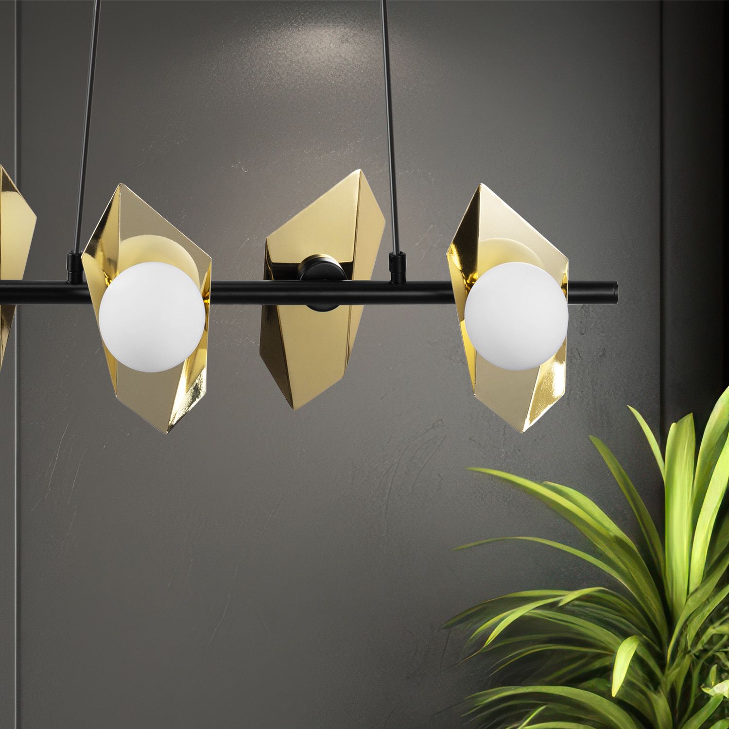 Toolight Stropní svítidlo APP1412-CP BLACK GOLD - Obrázek 2