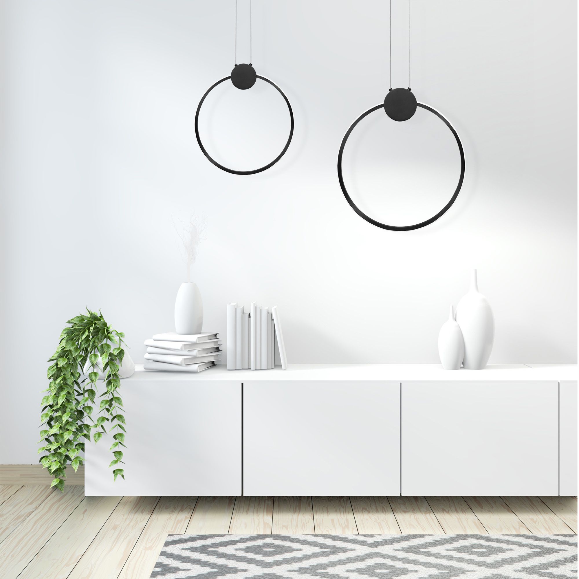 Toolight Stropní svítidlo LED APP1398-CP BLACK 50cm - Obrázek 2