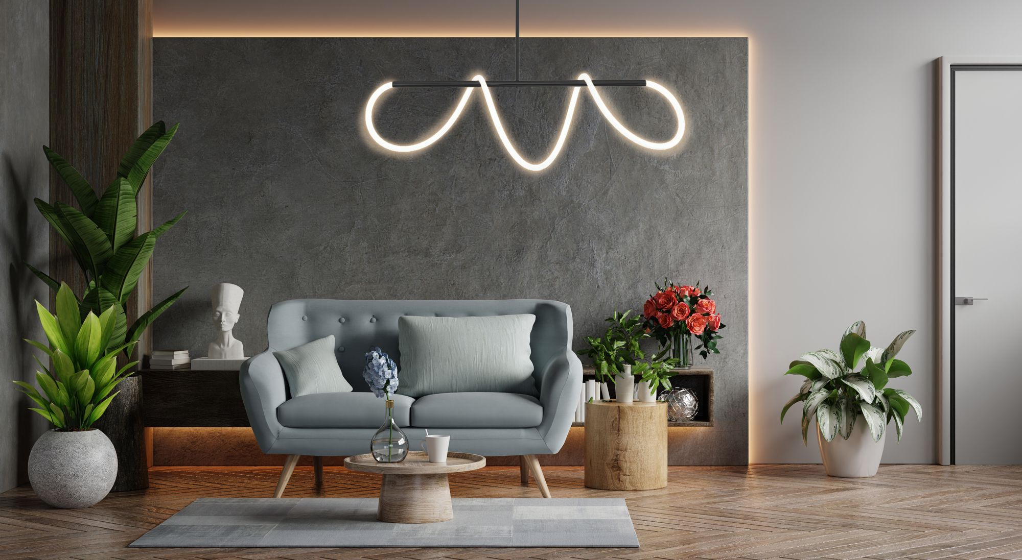 Toolight Stropní svítidlo LED APP856-CP Long Black - Obrázek 2