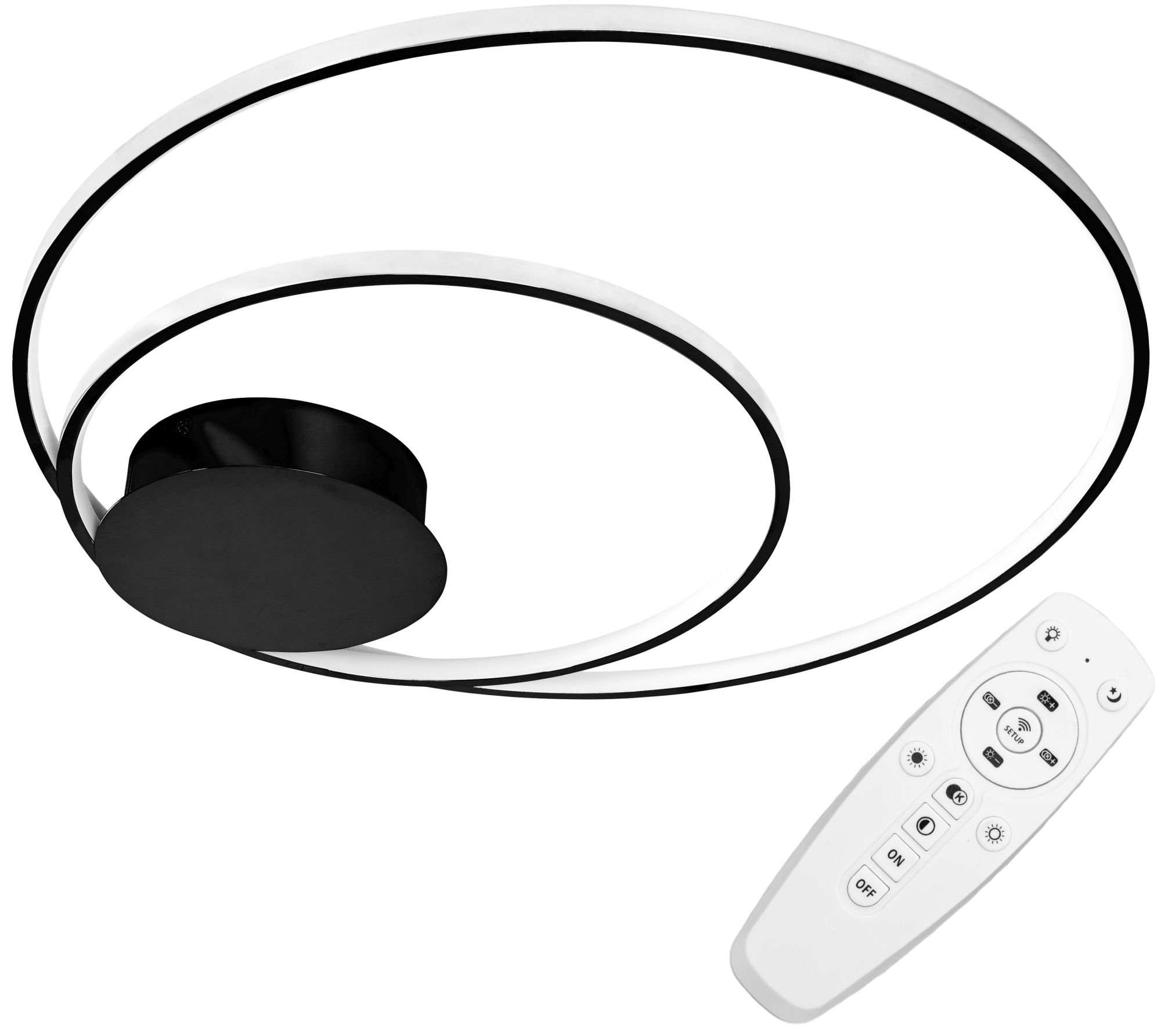 Toolight Stropní svítidlo LED s ovladačem PLAFON APP802-C Black