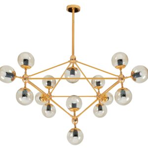Toolight Stropní závěsná lampa zlatá APP267-15C
