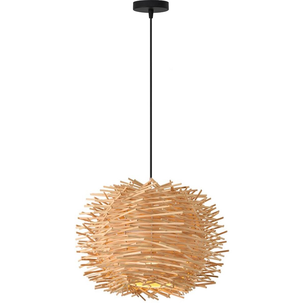 Toolight Stropní závěsné svítidlo BOHO Natural APP883-1CP - Obrázek 2