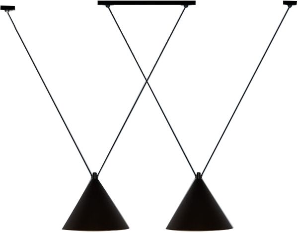 Toolight Stropní závěsné svítidlo ve stylu Loft APP548-2CP Black