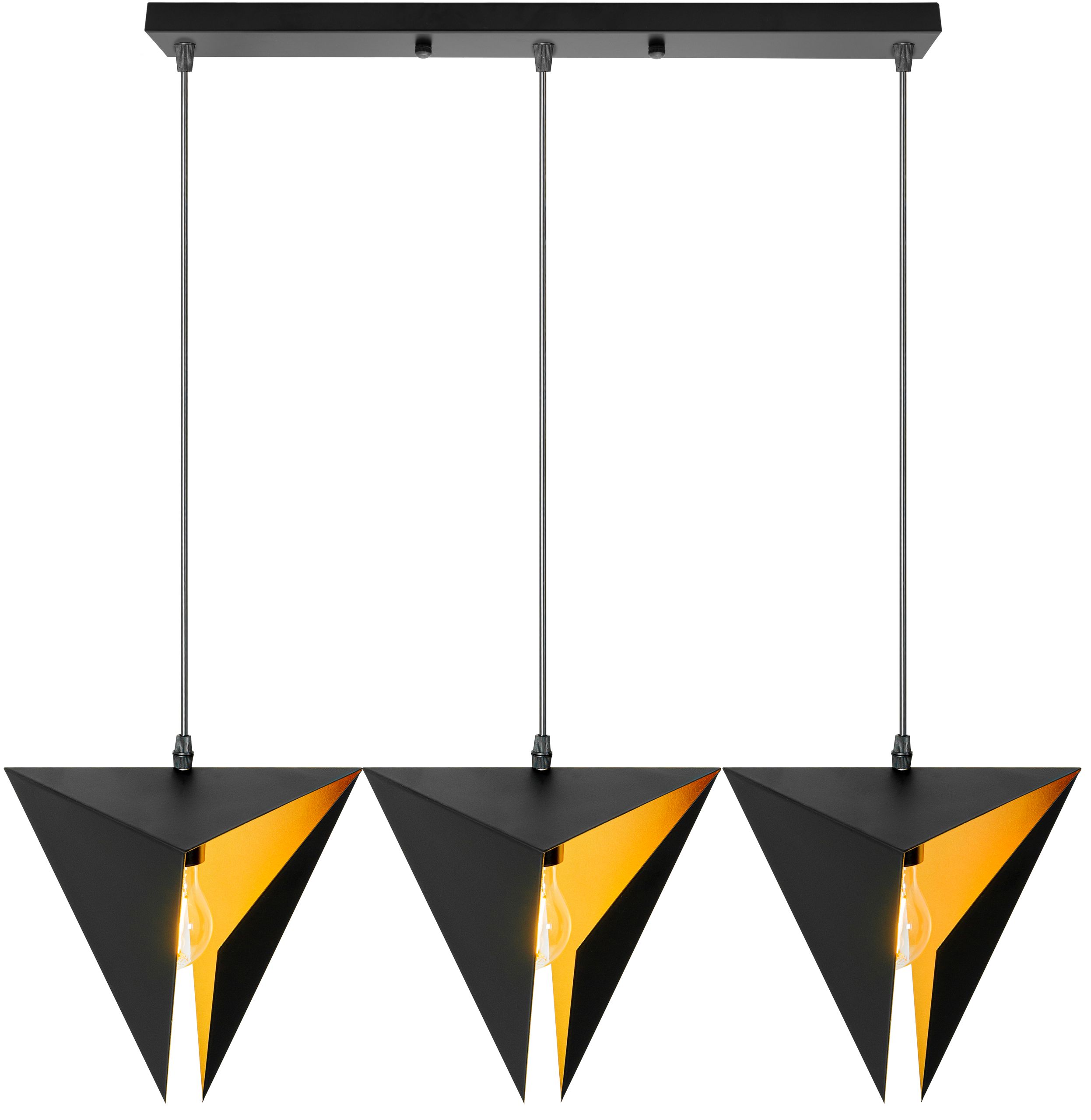 Toolight Trojúhelníková geometrická stropní lampa