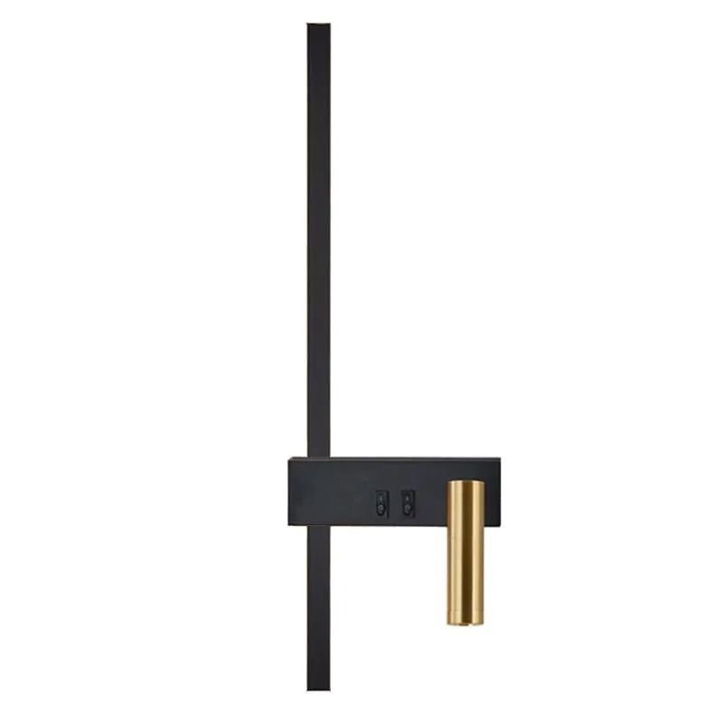 Toolight Výškově nastavitelná nástěnná lampička APP1439-W RIGHT BLACK GOLD