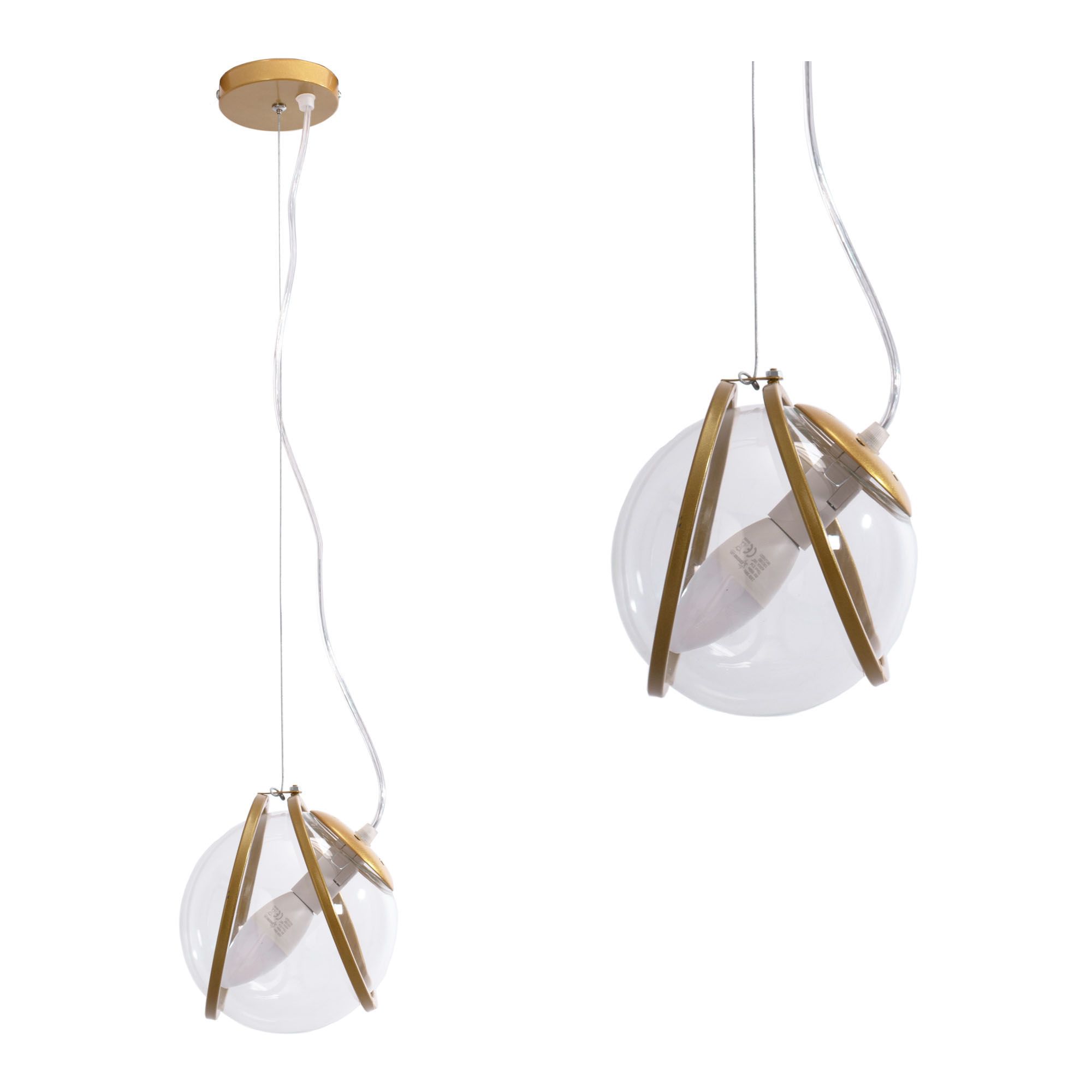 Toolight Závěsná lampa APP1089-1CP Zlatá - Obrázek 2