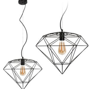 Toolight Závěsná lampa DIAMENT METAL LOFT APP563-1CP černá