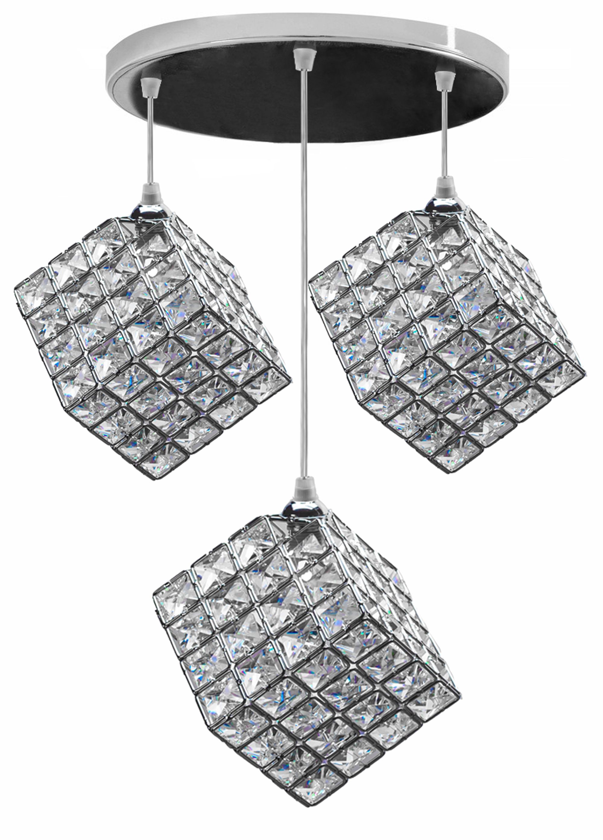 Toolight Závěsná lampa Glamour Cube APP722-3PR Chrom - Obrázek 2