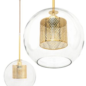 Toolight Závěsná lampa Glass Gold Loft APP554-1CP 20cm
