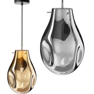Toolight Závěsná skleněná stropní lampa APP328-1CP oranžová