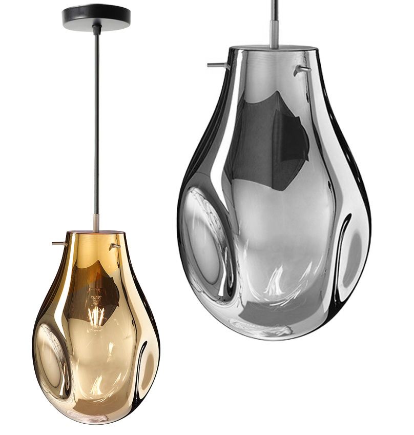 Toolight Závěsná skleněná stropní lampa APP328-1CP oranžová