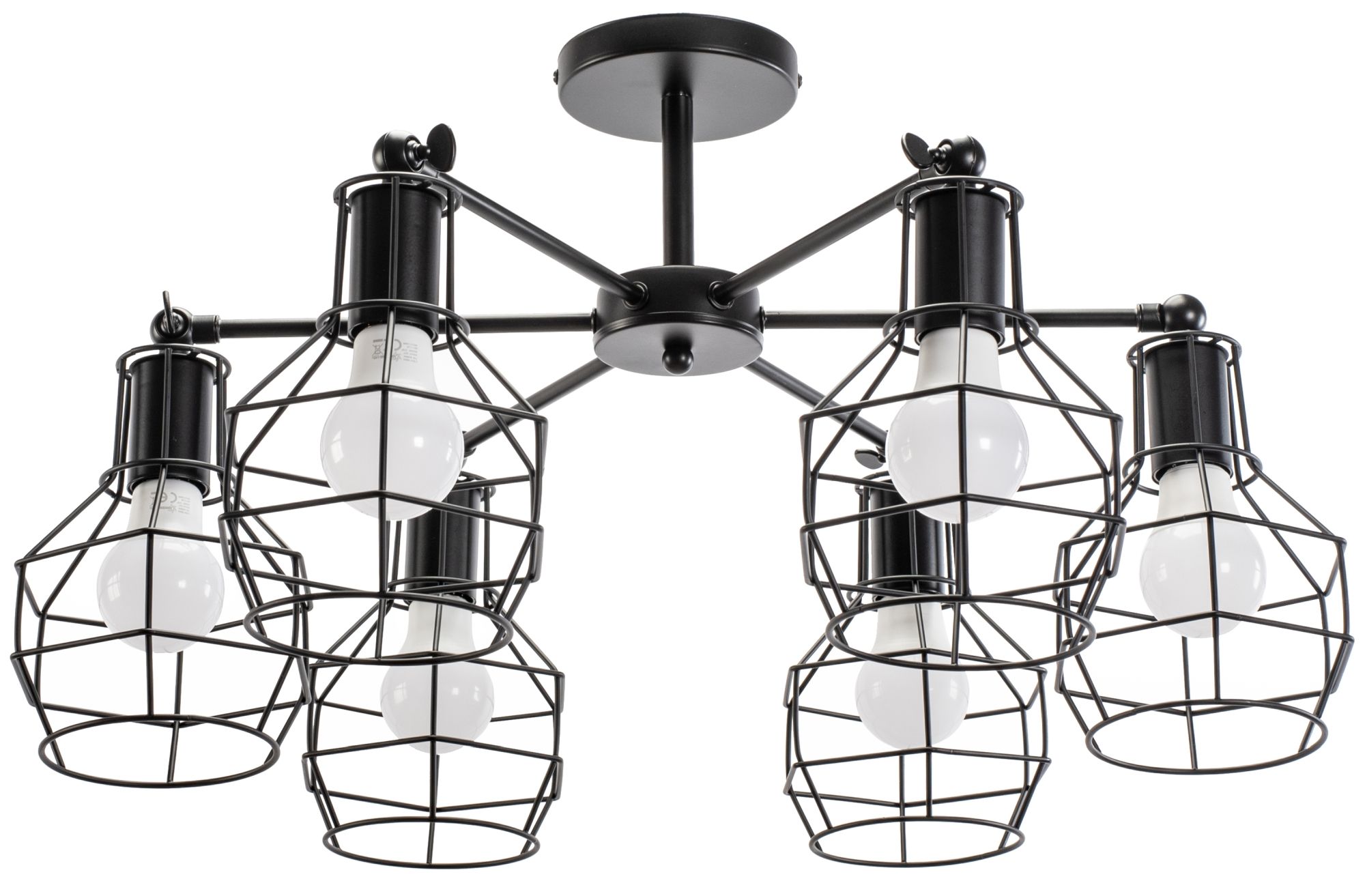 Toolight Závěsná stropní kovová lampa Loft APP735-6C