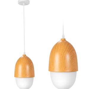 Toolight Závěsná stropní lampa Arašíd Kov Dřevo Boho APP952-1CP