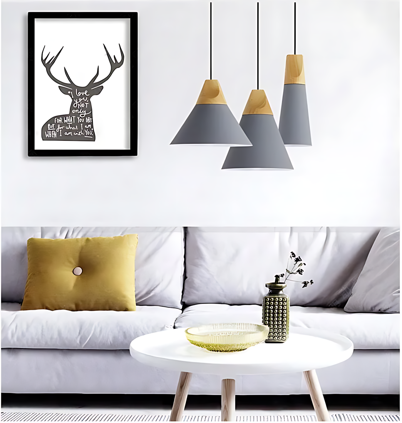 Toolight Závěsná stropní lampa Scandi A White - Obrázek 2