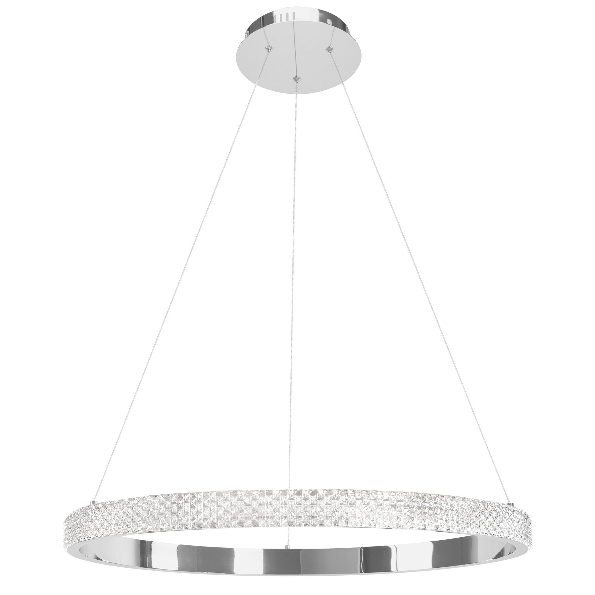 Toolight Závěsné designové osvětlení CRYSTAL LED + dálkové ovládání APP1511-CP Chrom