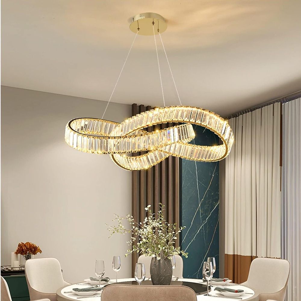 Toolight Závěsné designové osvětlení CRYSTAL LED + dálkové ovládání APP1538-CP GOLD - Obrázek 2