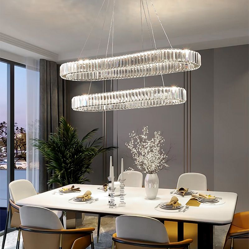Toolight Závěsné designové osvětlení CRYSTAL LED + dálkové ovládání APP1546-CP2 Chrome - Obrázek 2