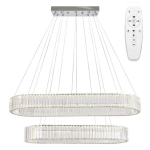 Toolight Závěsné designové osvětlení CRYSTAL LED + dálkové ovládání APP1546-CP2 Chrome