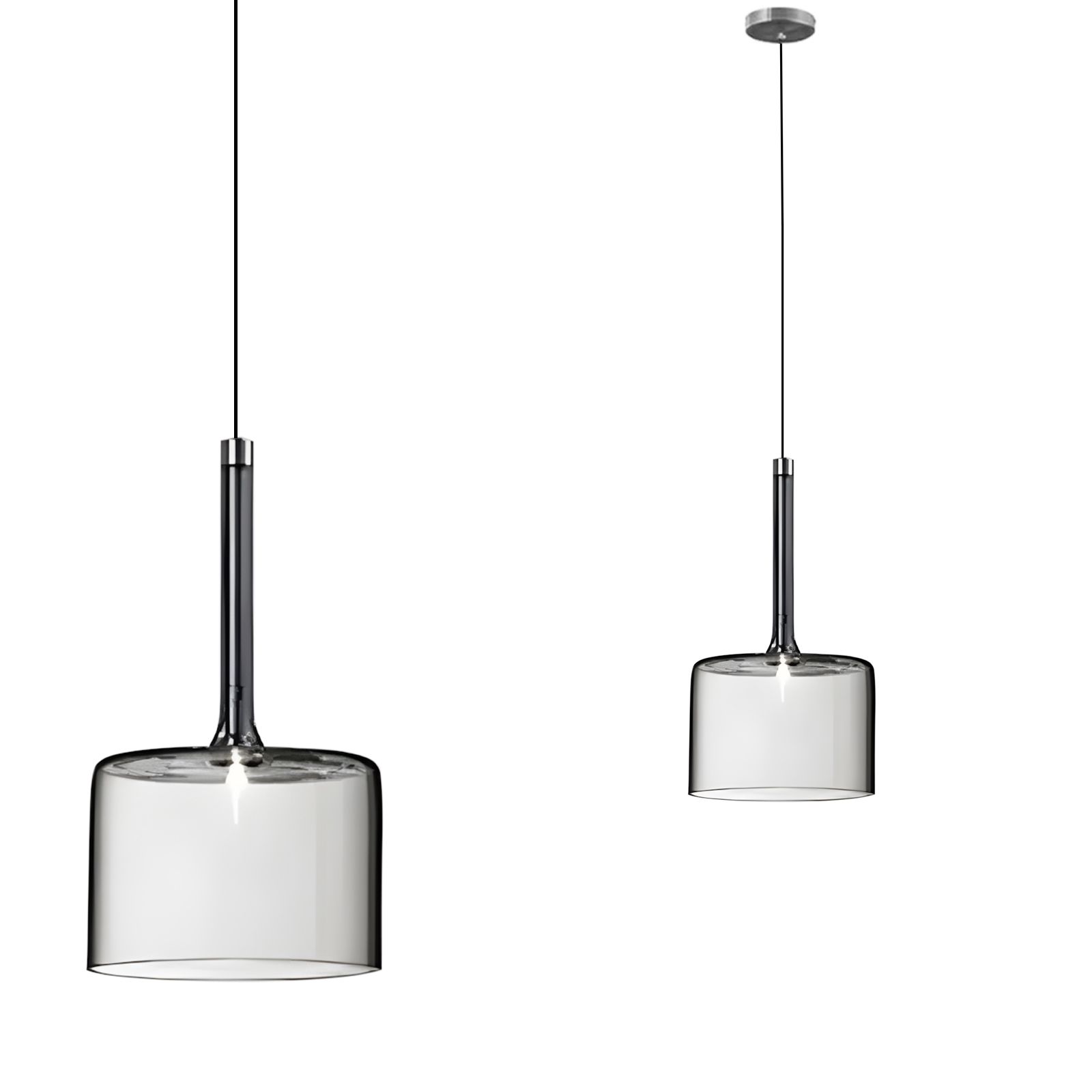 Toolight Závěsné skleněné osvětlení APP1701-1CP GREY A
