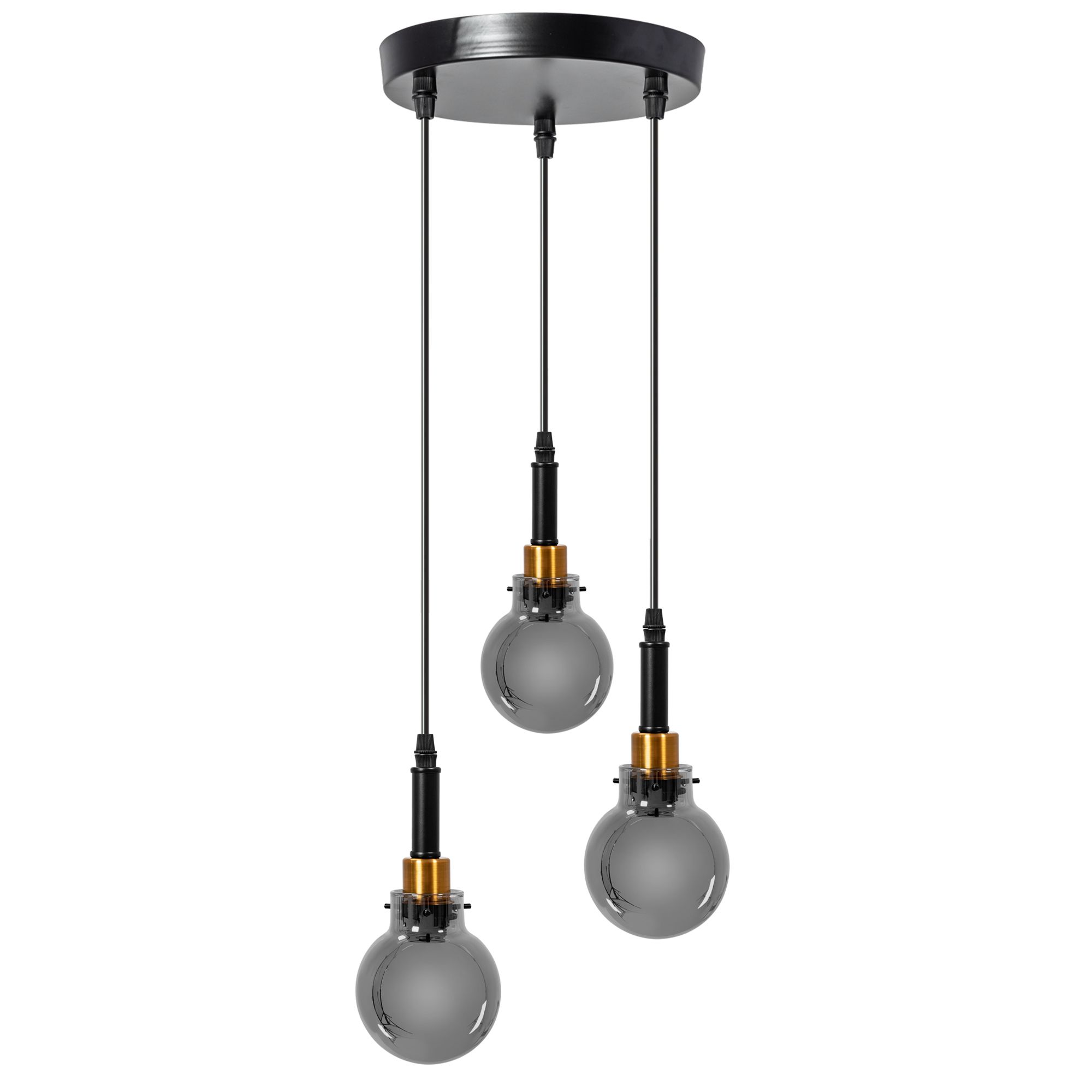 Toolight Závěsné svítidlo s APP1125-3CP Black Gold - Obrázek 2