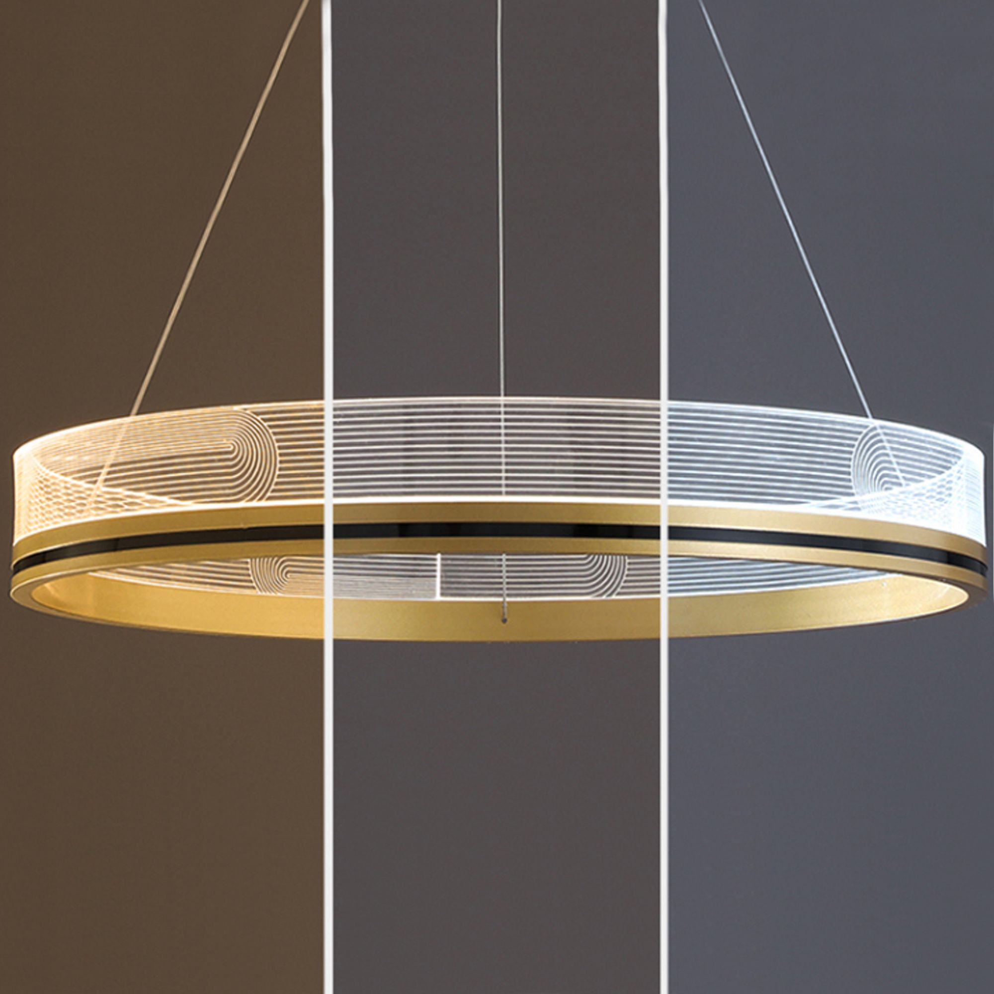 Toolight Závěsné svítidlo s APP1189-CP Gold 40cm - Obrázek 2