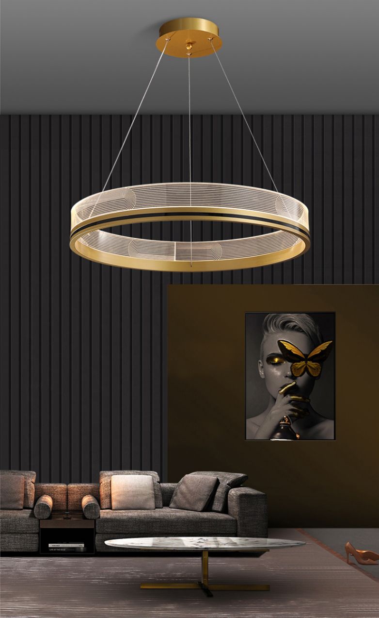 Toolight Závěsné svítidlo s APP1190-CP Gold 60cm - Obrázek 2