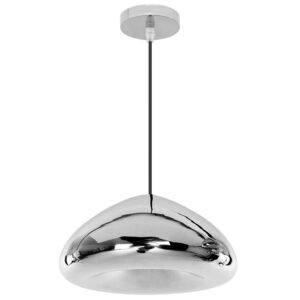 Toolight Zrcadlová skleněná závěsná stropní lampa APP322-1CP stříbrná