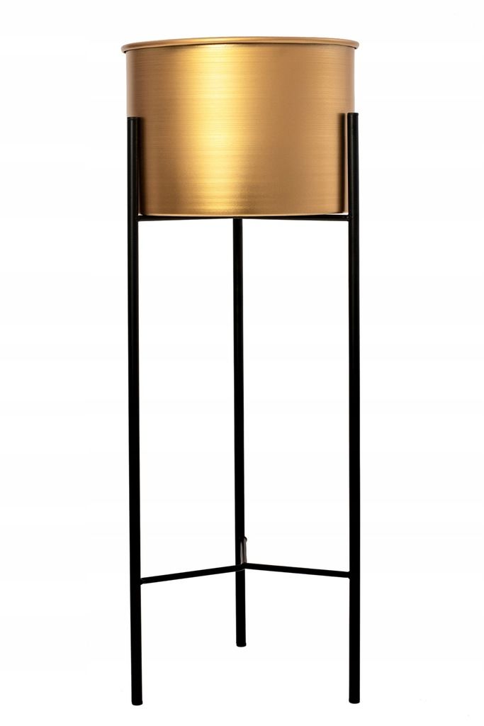 Tutumi Kovový ozdobný stojan na květináč 40 cm HOM-09903 černozlatý - Obrázek 2