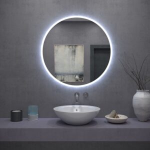 Tutumi Zrcadlo ⌀90 cm s regulovatelným LED osvětlením HOM-04400