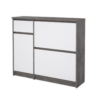 Tvilum Botník Simplicity 206 beton/bílý lesk
