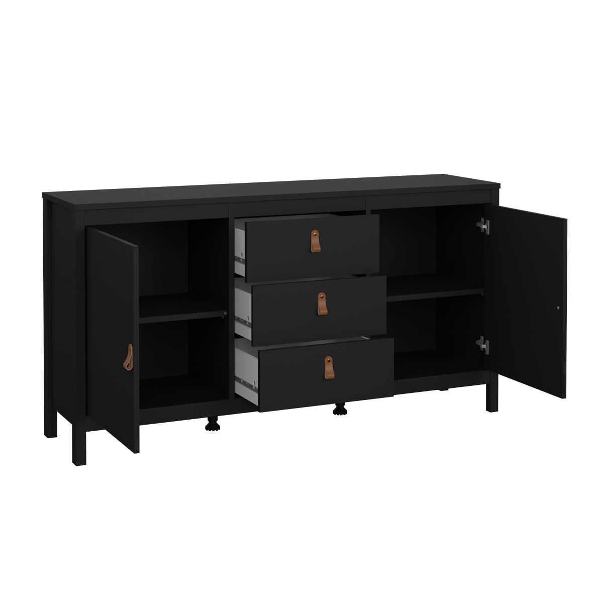 Tvilum Komoda Real 2d3s černá - Obrázek 2