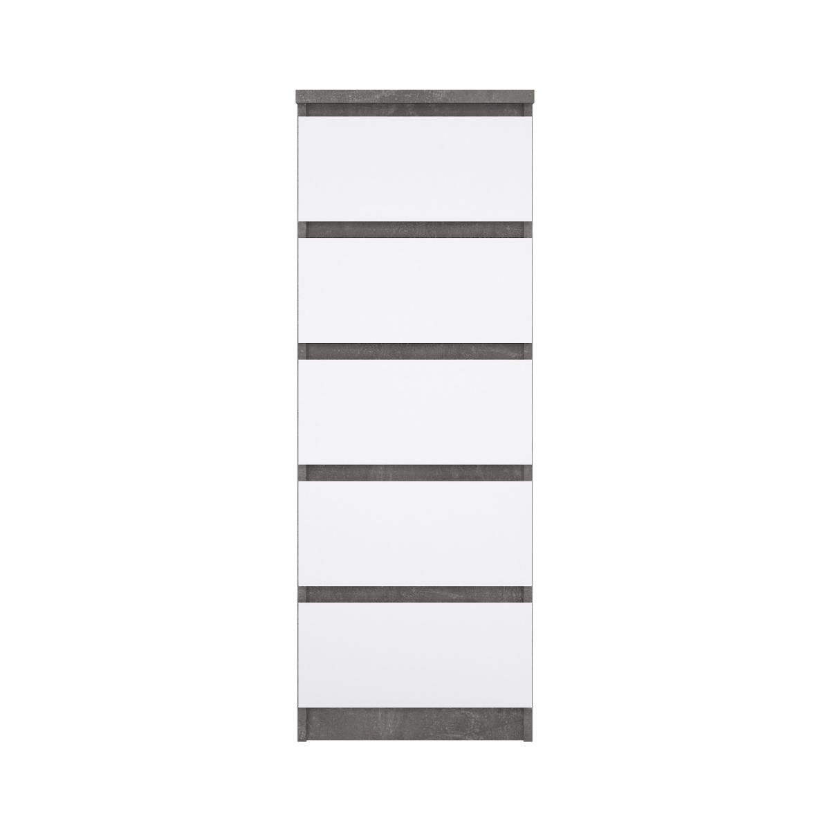 Tvilum Komoda Simplicity 233 beton/bílý lesk - Obrázek 2