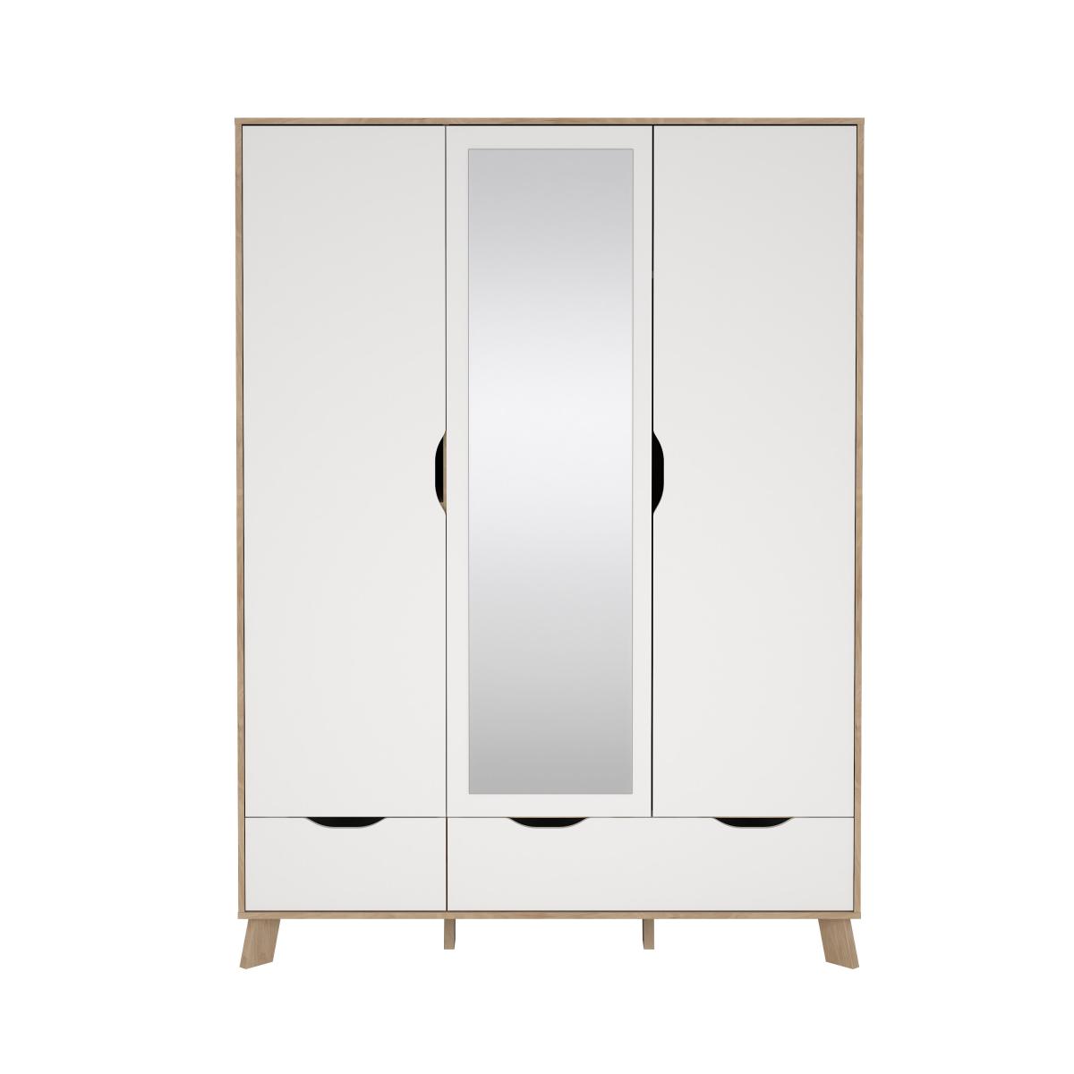 Tvilum Šatní skříň Iker 709 jackson hickory/bílá - Obrázek 2