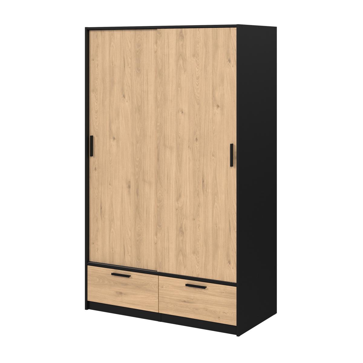 Tvilum Skříň Lincoln 2D2S černý mat/jackson hickory