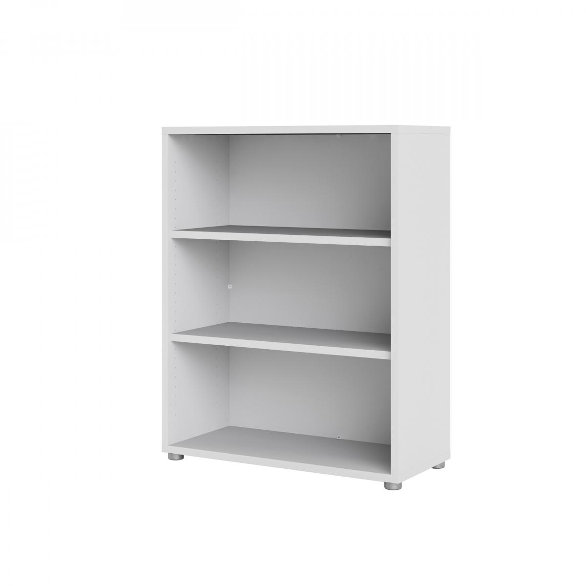 Tvilum Skříňka Office 80400/126 bílá/sklo - Obrázek 2