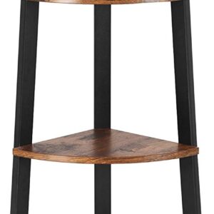 VASAGLE Rohový regál 4 police hnědý 34x125 cm