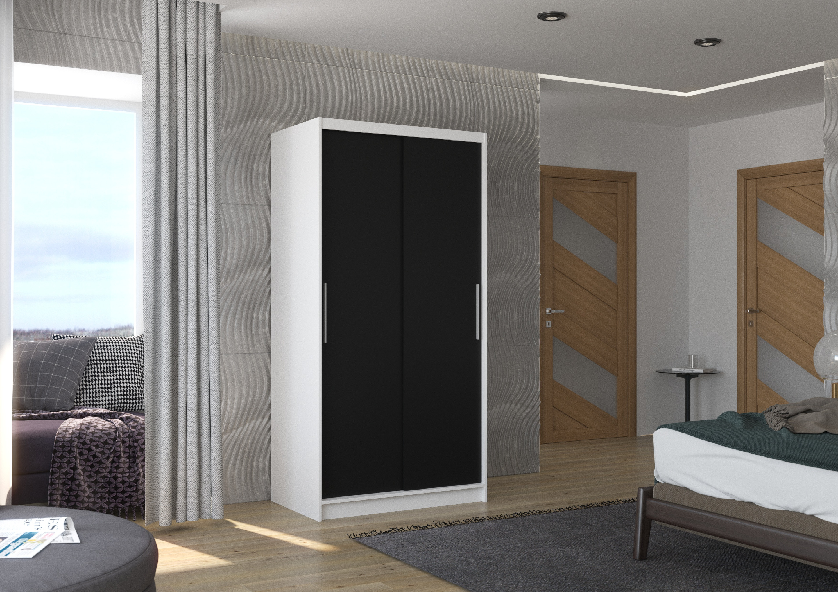 ADRK Šatní skříň posuvná ASTEN W-B 100