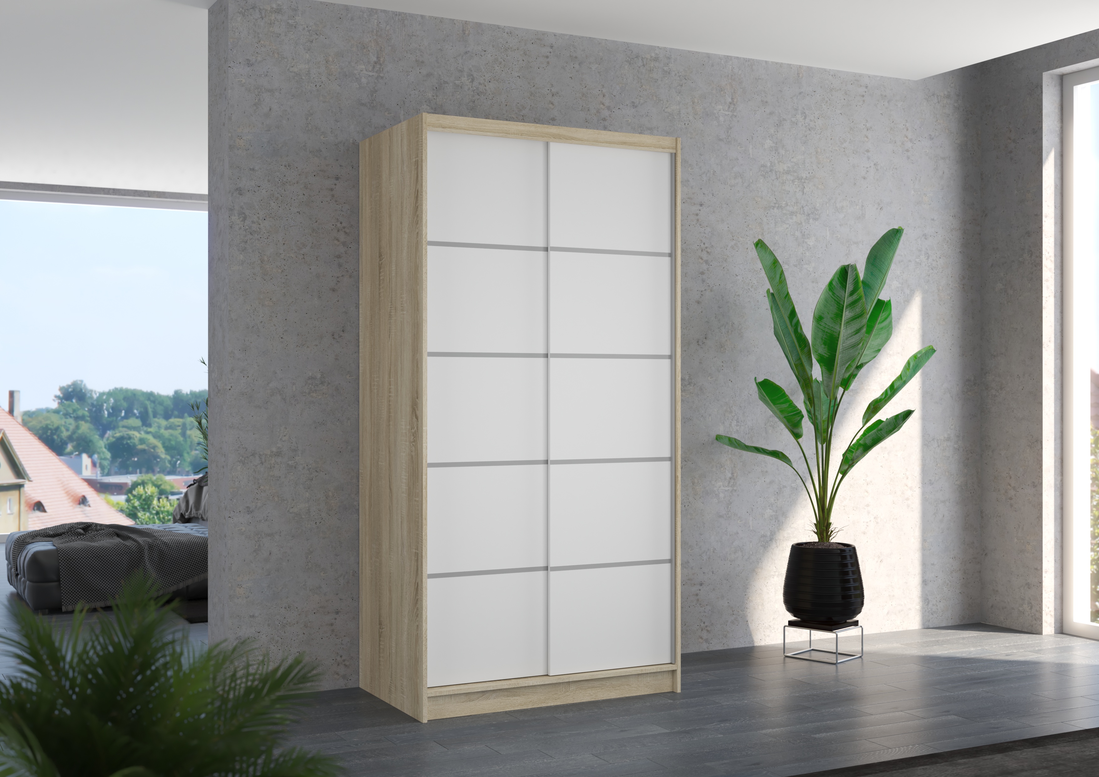 ADRK Šatní skříň posuvná RIVA S-W 100