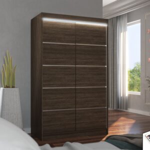 ADRK Šatní skříň posuvná s LED osvětlením BENISSO CH 120 L