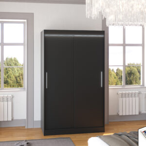 ADRK Šatní skříň posuvná s LED osvětlením COLLIN B 120 L